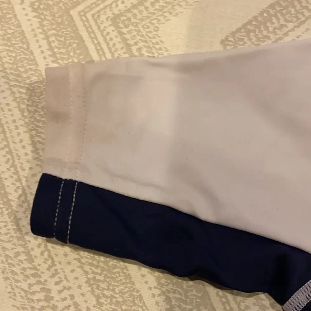 POLO by Ralph Lauren Boys Blue & White Swim Rash-guard Size 4/4T